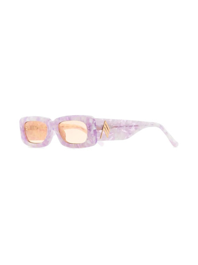 LINDA FARROW x The Attico Marfa marble-print sunglasses outlook