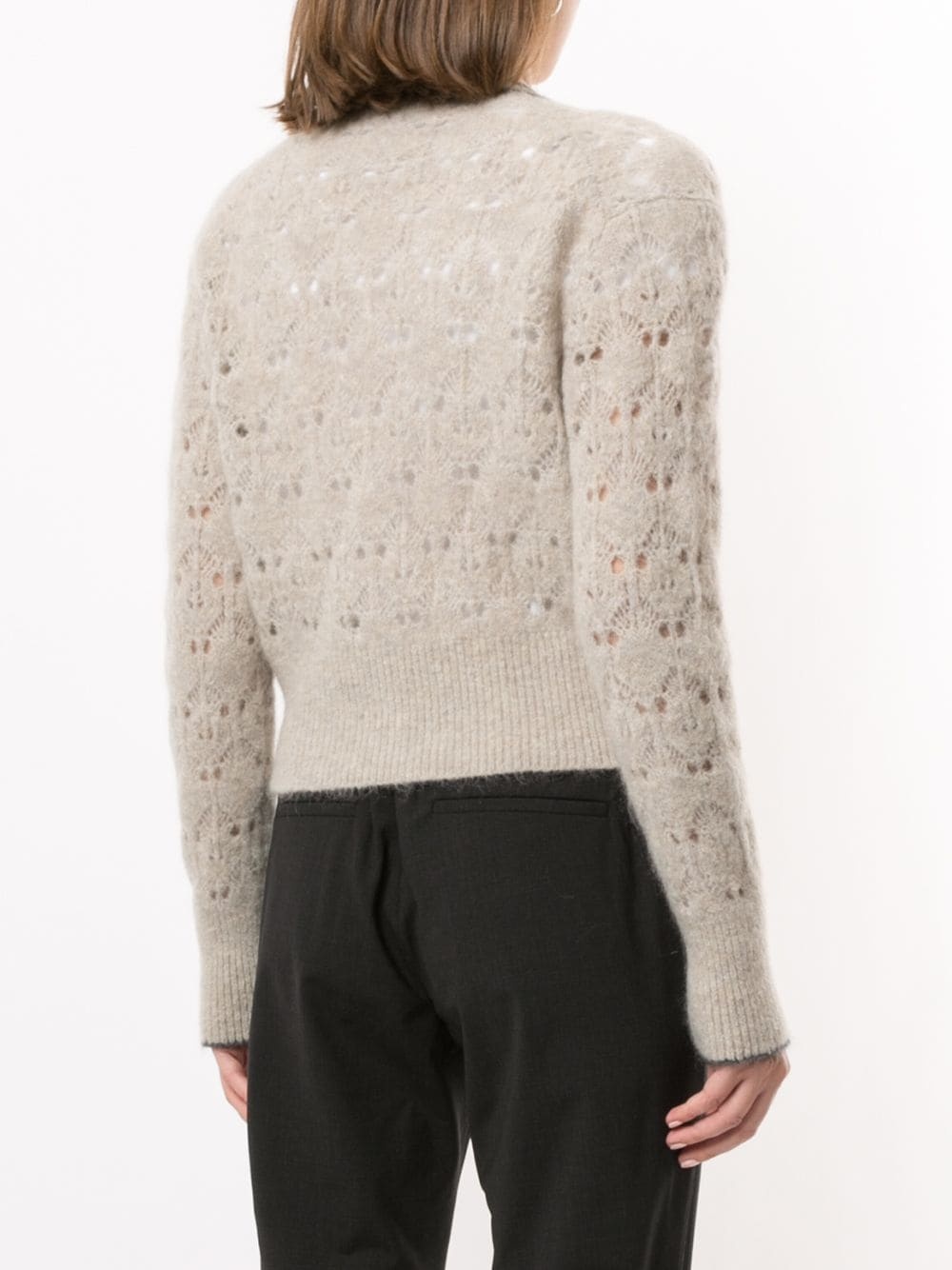 cropped crochet cardigan - 4