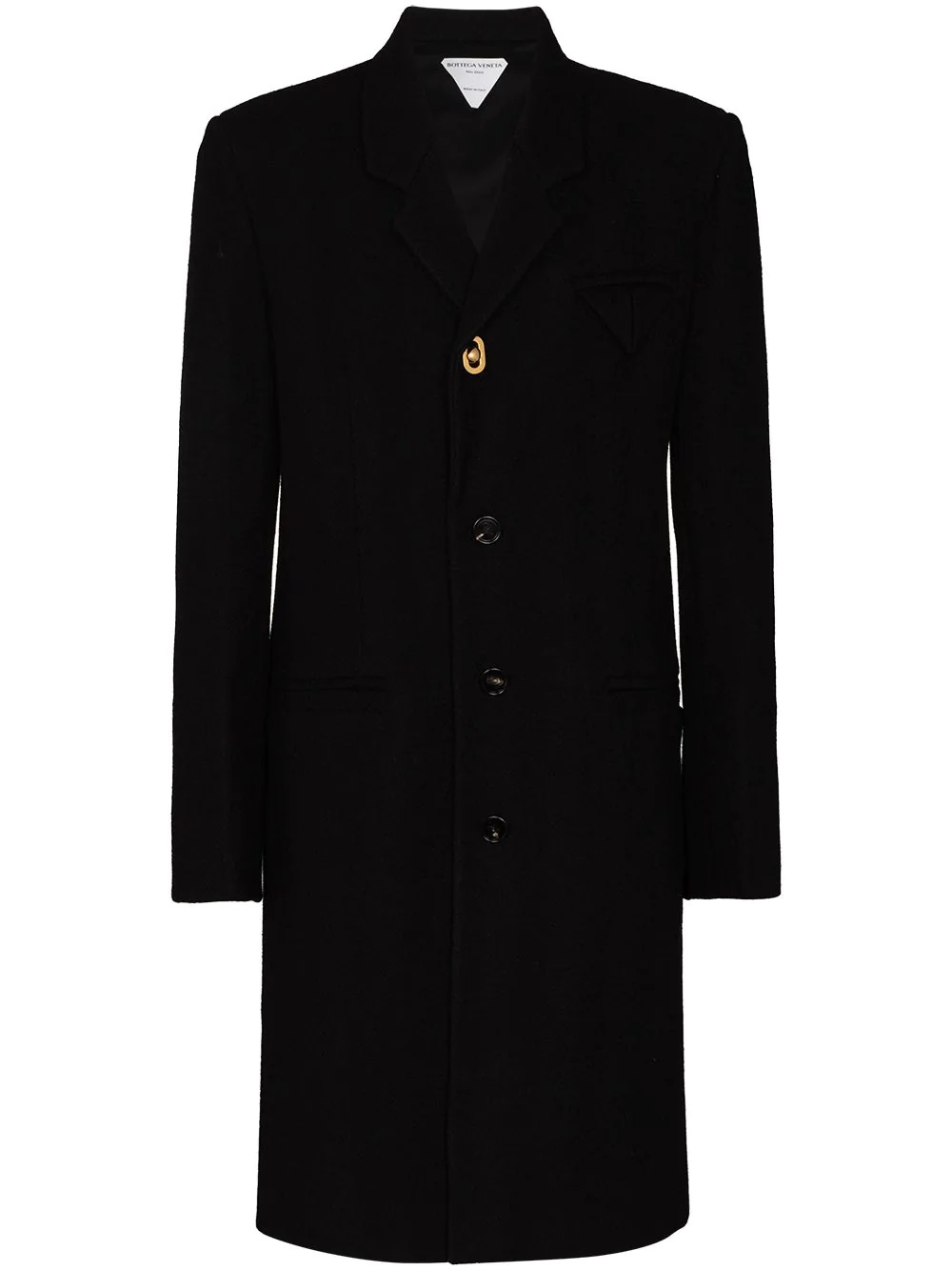 single-breasted tailored midi coat - 1