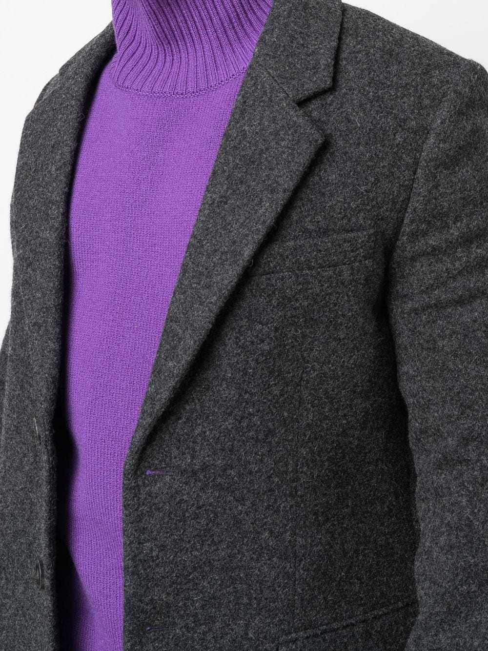 single-breasted  wool coat - 6