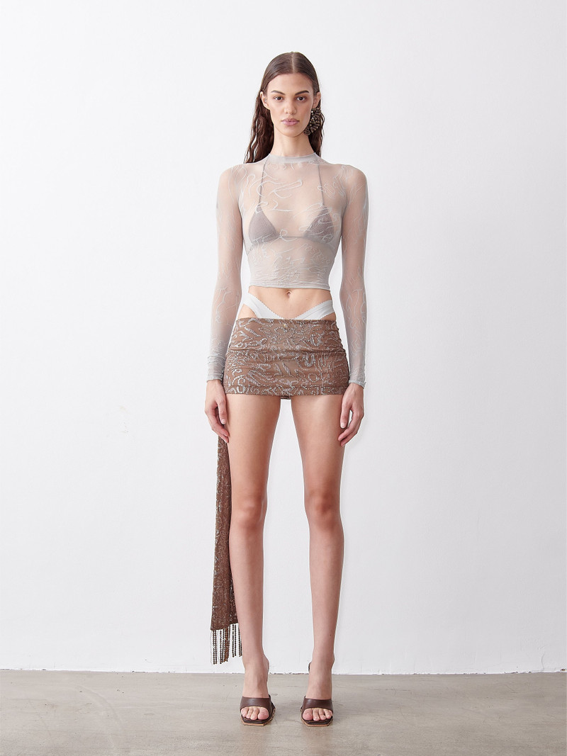 POSTER GIRL GEORGIA TOP SMOKE GREY outlook