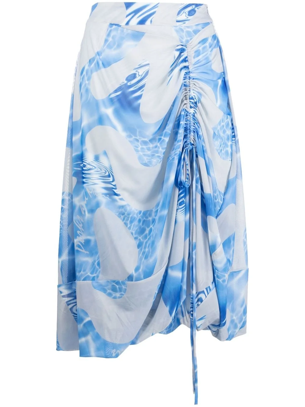 Lily Pads ruched midi skirt - 1