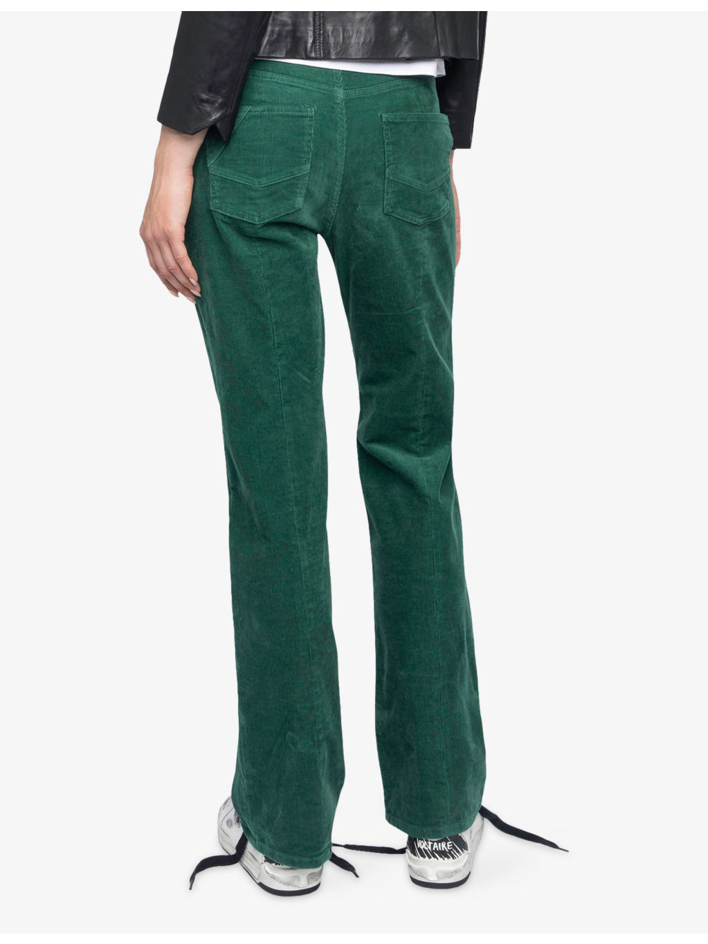Evy Wide-Leg Mid-Rise Stretch-Cotton Corduroy Trousers - 4