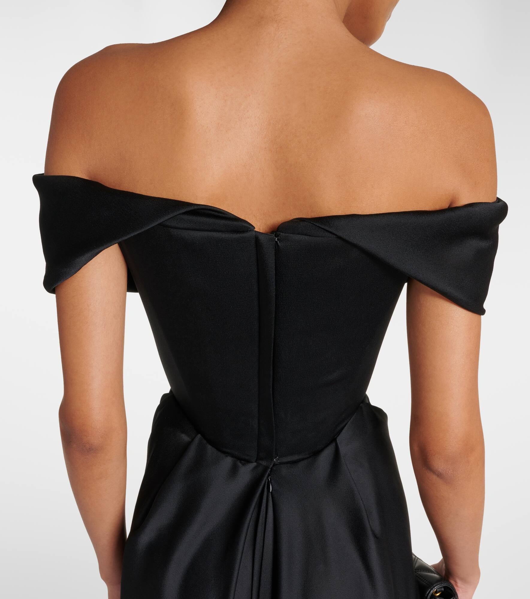 Nova Cocotte crêpe satin gown - 6