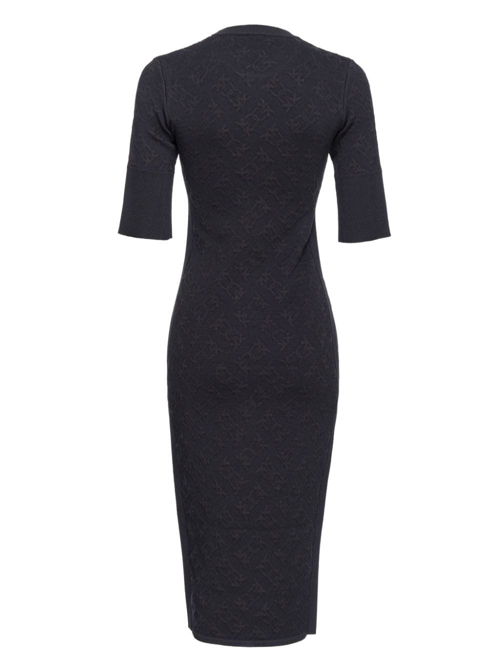 logo-embossed knitted dress - 2