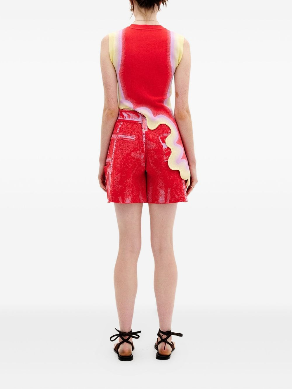 Heather fake-cargo-print shorts - 3