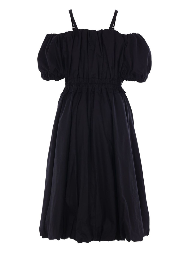 balloon puff-sleeve midi dress 1