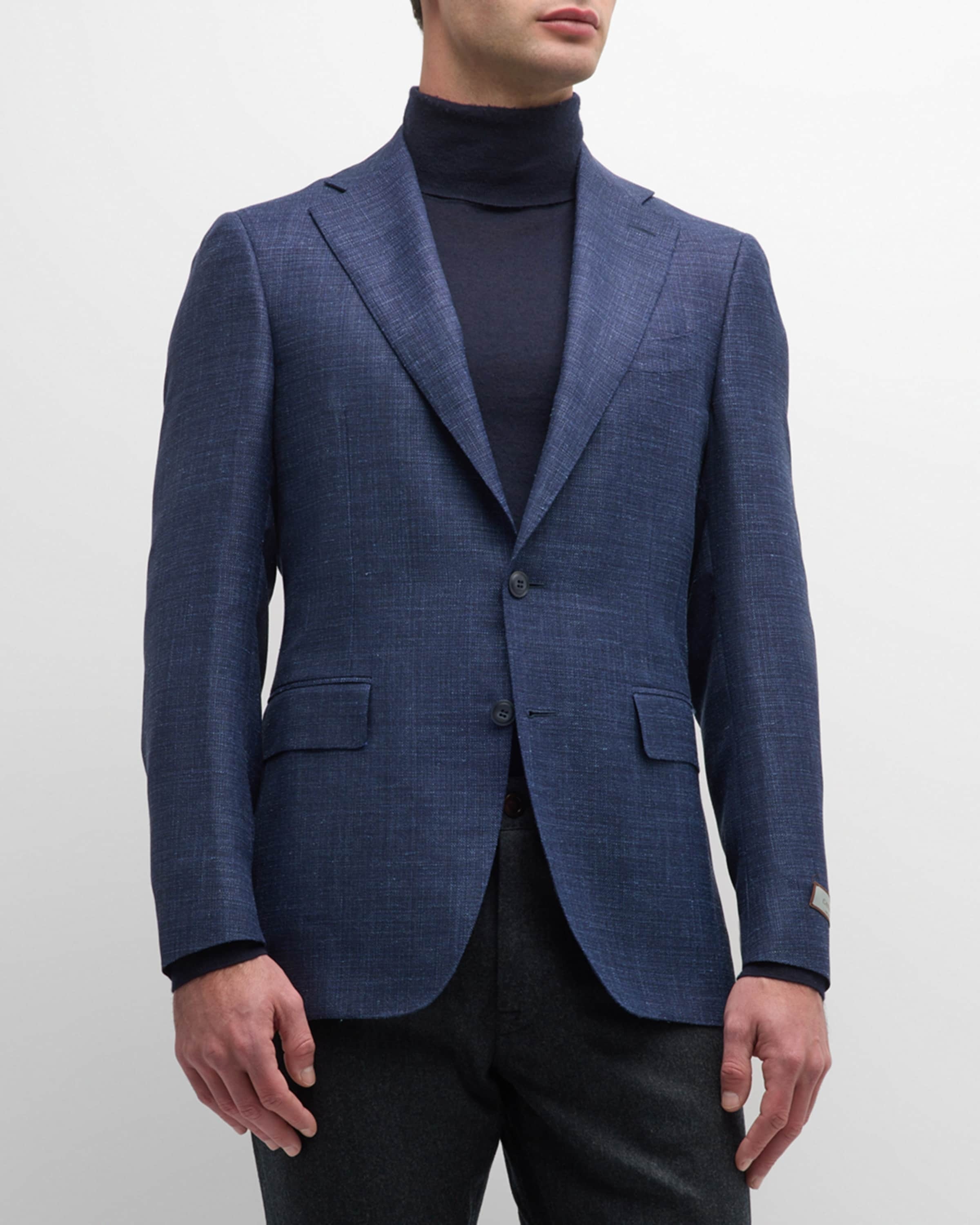 Men's Textured Wool-Blend Blazer - 2