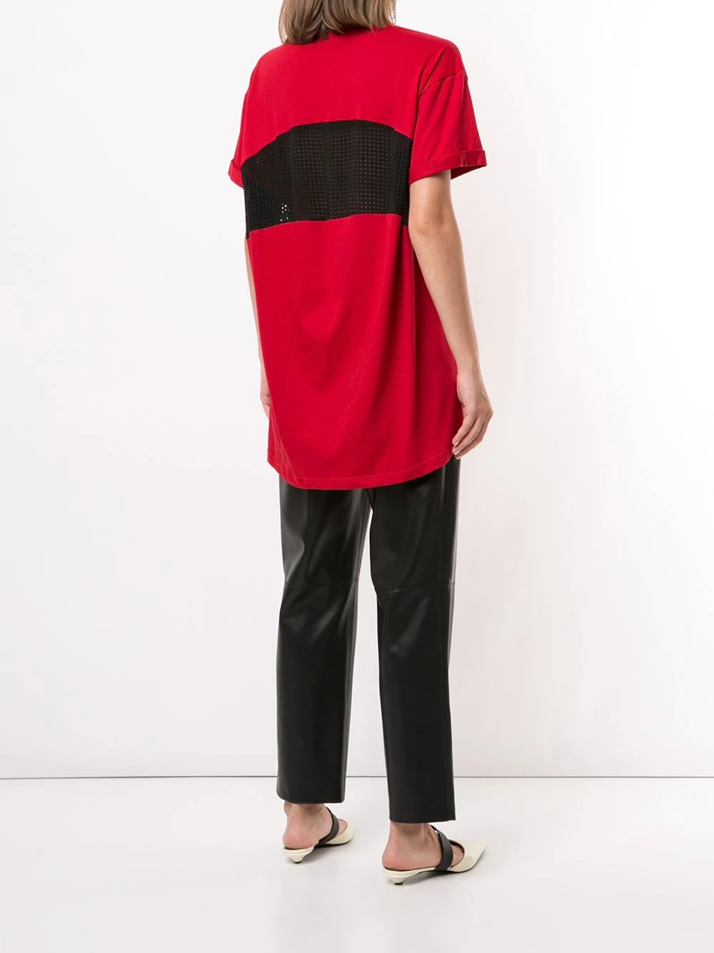 mesh-panelled T-shirt - 4