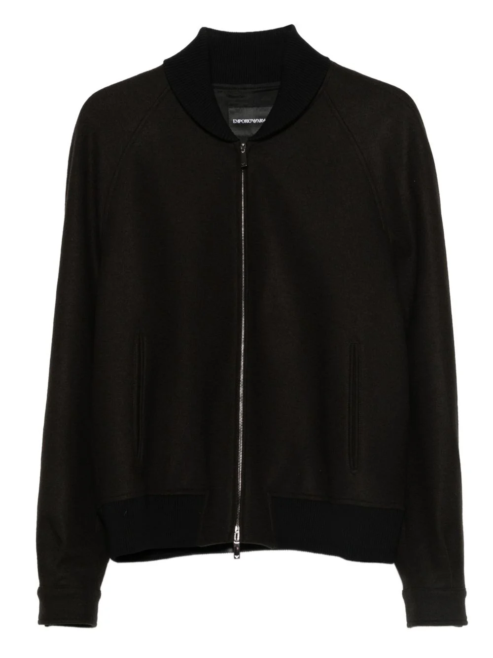 zip-up pocketed bomber jacket - 1