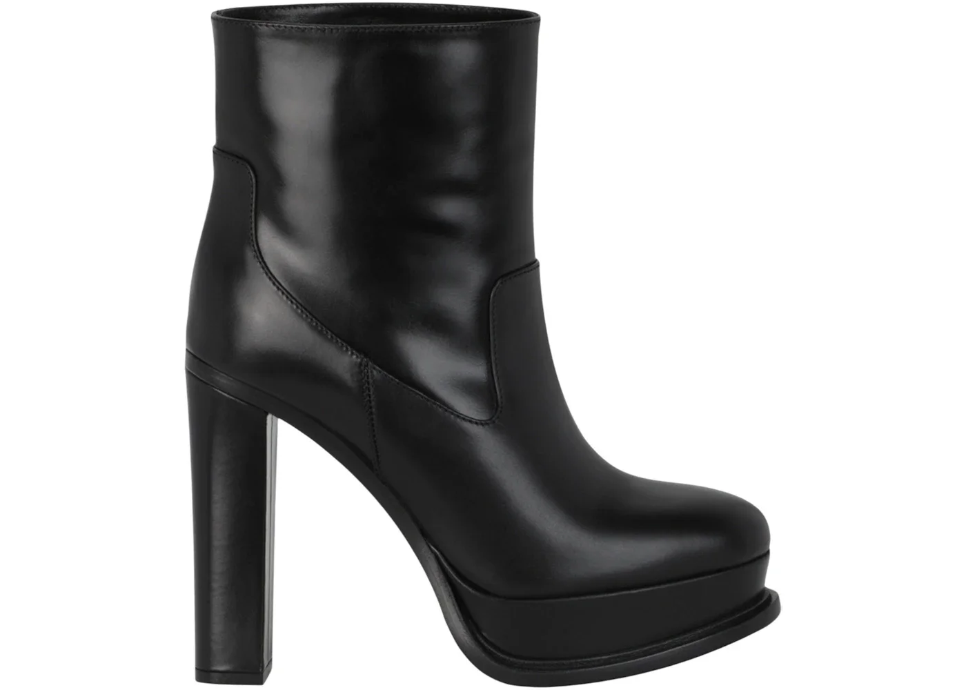 Alexander McQueen Leather Ankle Boots Black (Women's) - 1