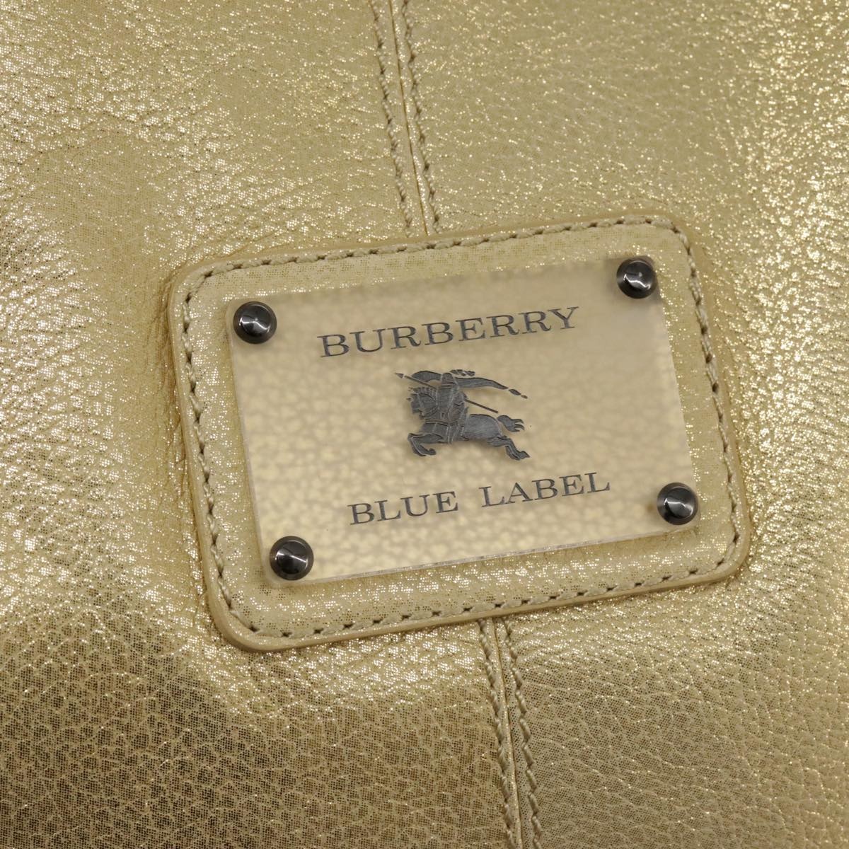 Burberry Hand Bag Leather Gold - 14