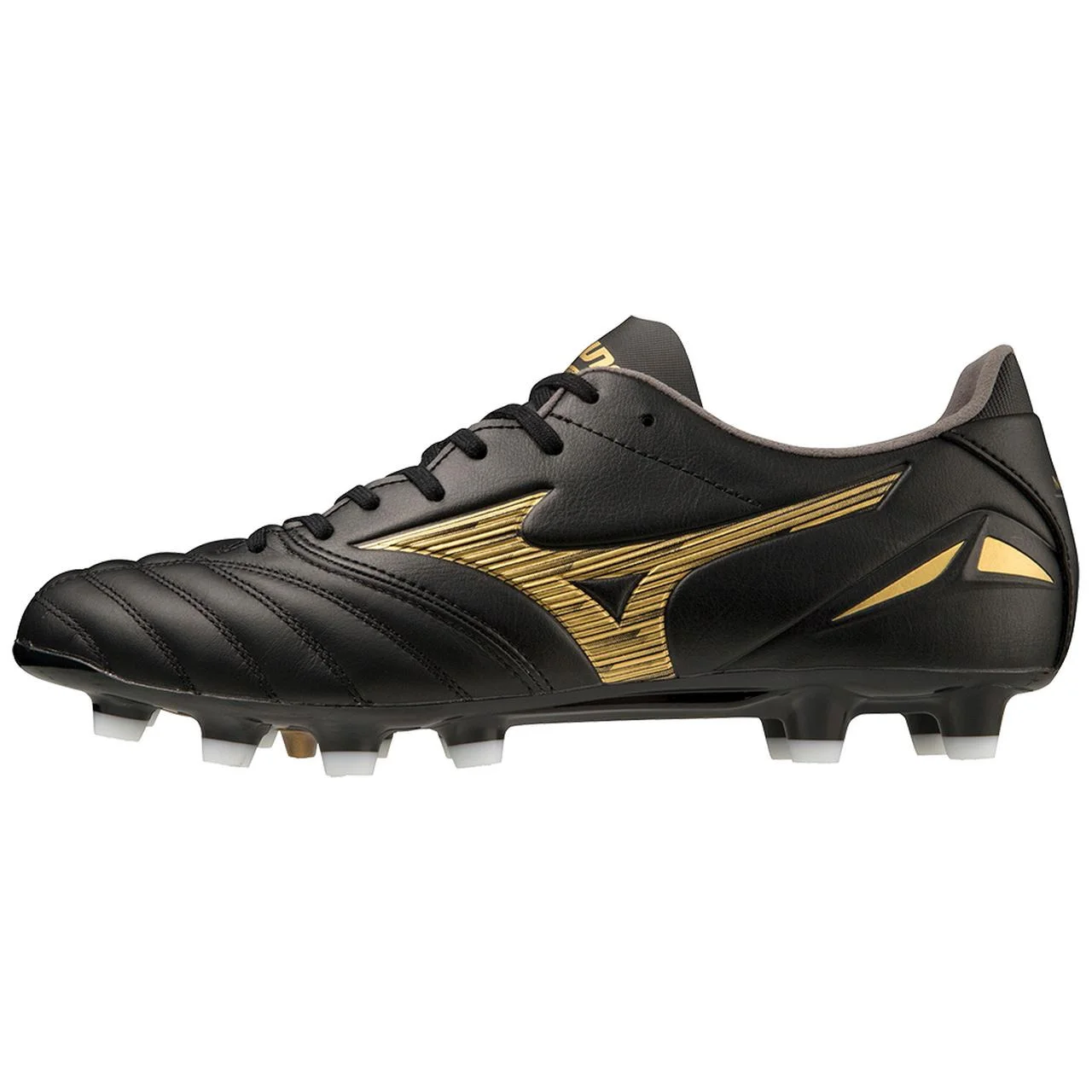 Morelia Neo IV Pro FG Firm Ground KL Soccer Cleat, Black/Gold - 1