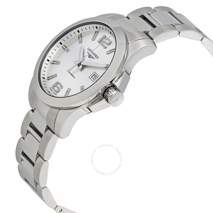 Longines Conquest Silver Dial Stainless Steel Men's 41mm Watch L37594766 - 2