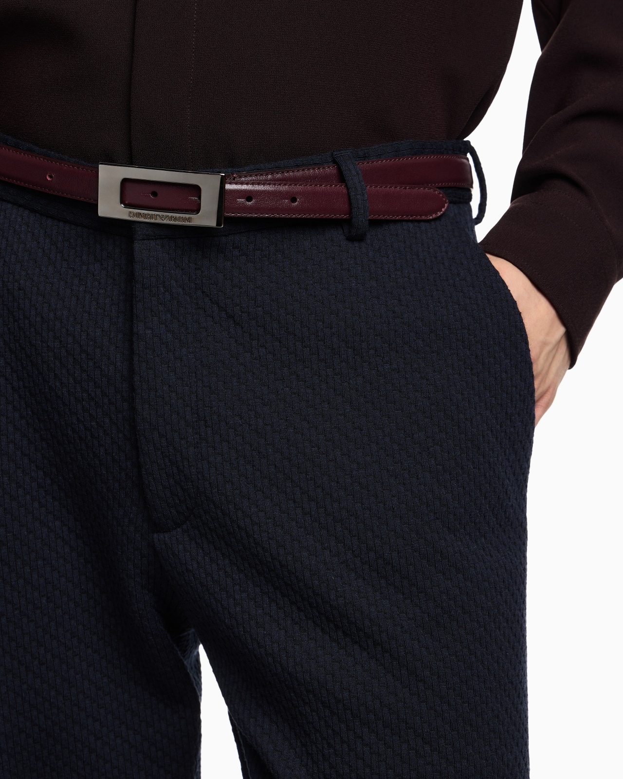 JACQUARD DOUBLE JERSEY KNIT CHINOS - 5