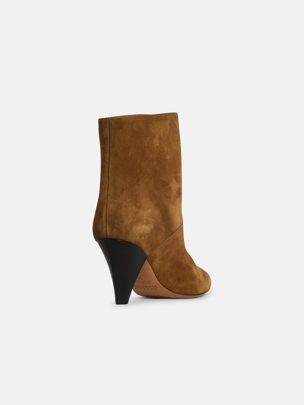 'LOLINE' BROWN SUEDE BOOTS - 3