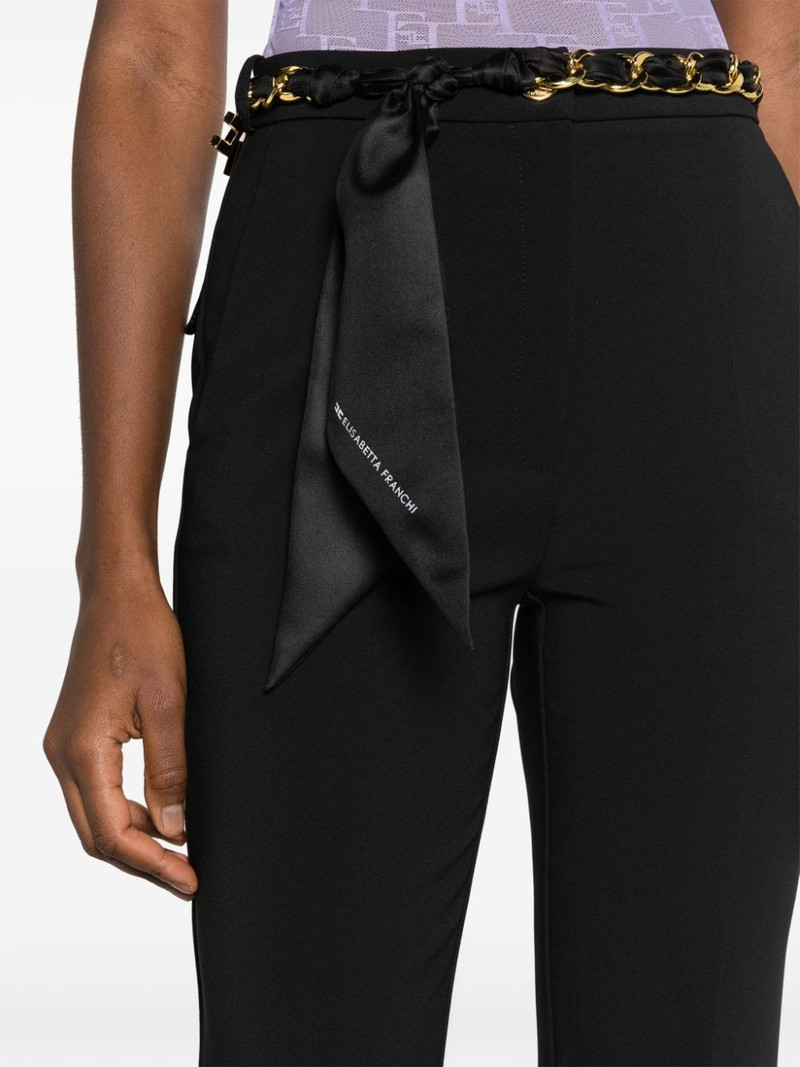 belted bootcut trousers 5