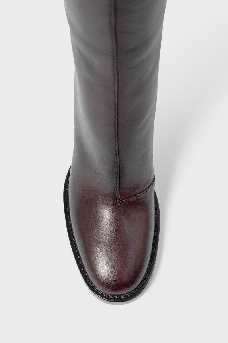 Uta High Heel Boots Aubergine - 4