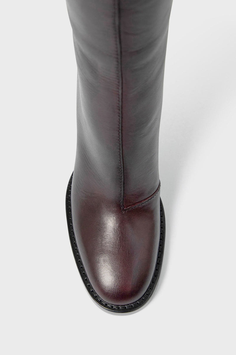 Uta High Heel Boots Aubergine 4