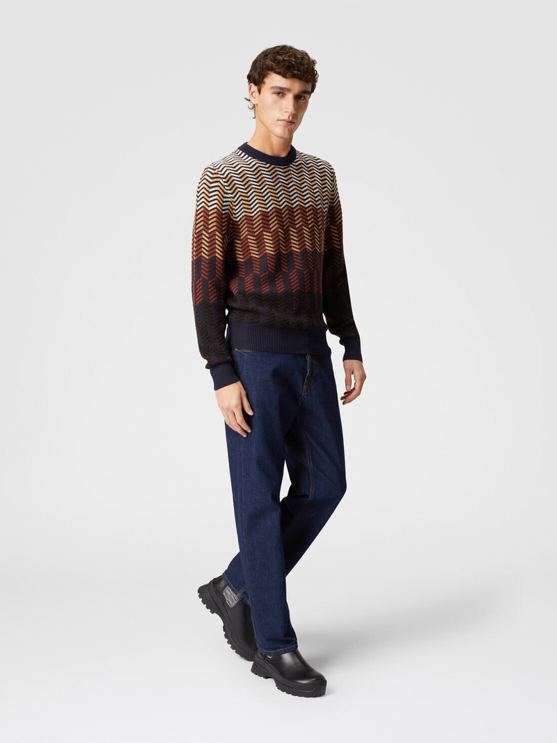 Missoni Zigzag virgin wool crewneck pullover outlook