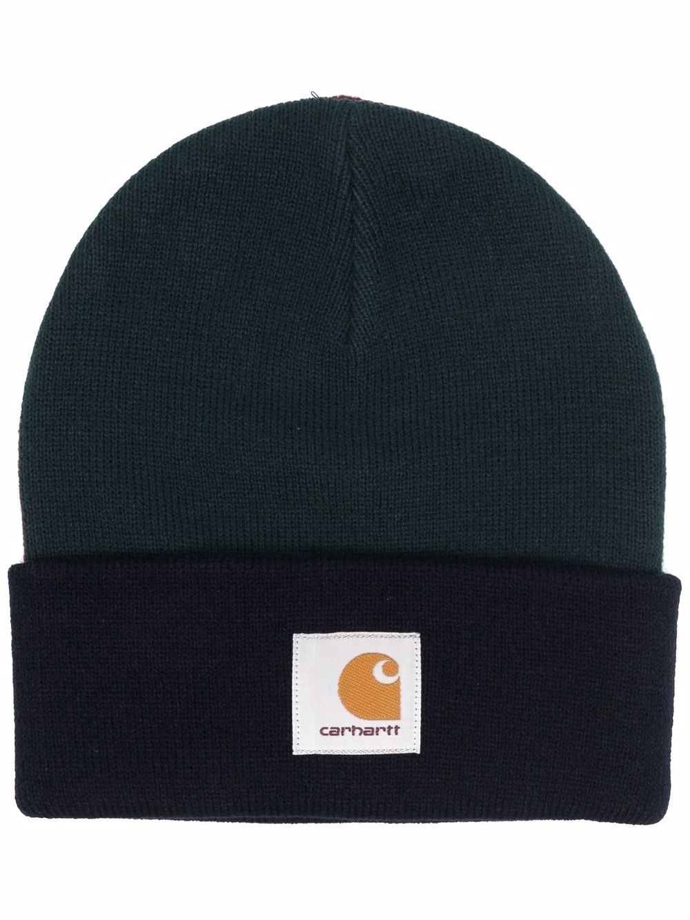 Triple logo patch beanie - 1