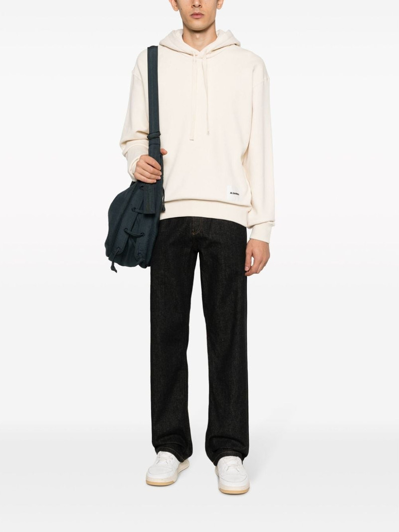 Jil Sander logo-patch cotton hoodie outlook