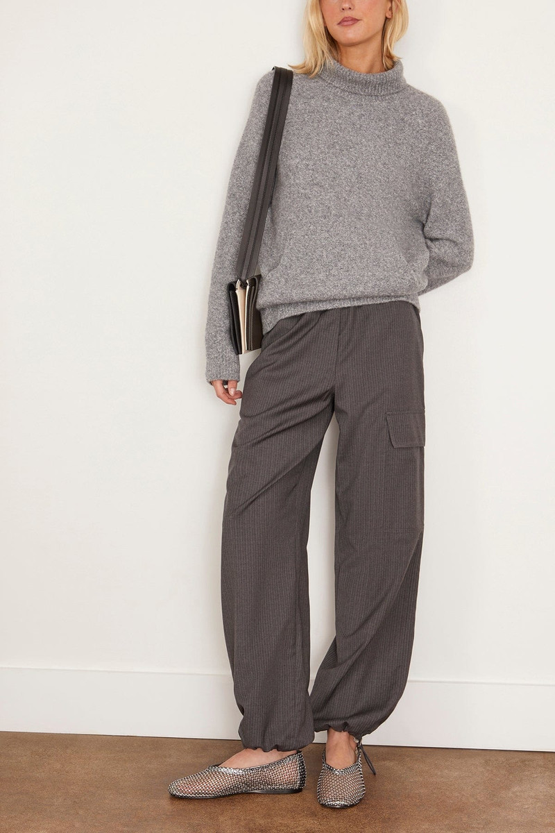 LISA YANG Eleonora Sweater in Speckled Graphite Bouclé outlook