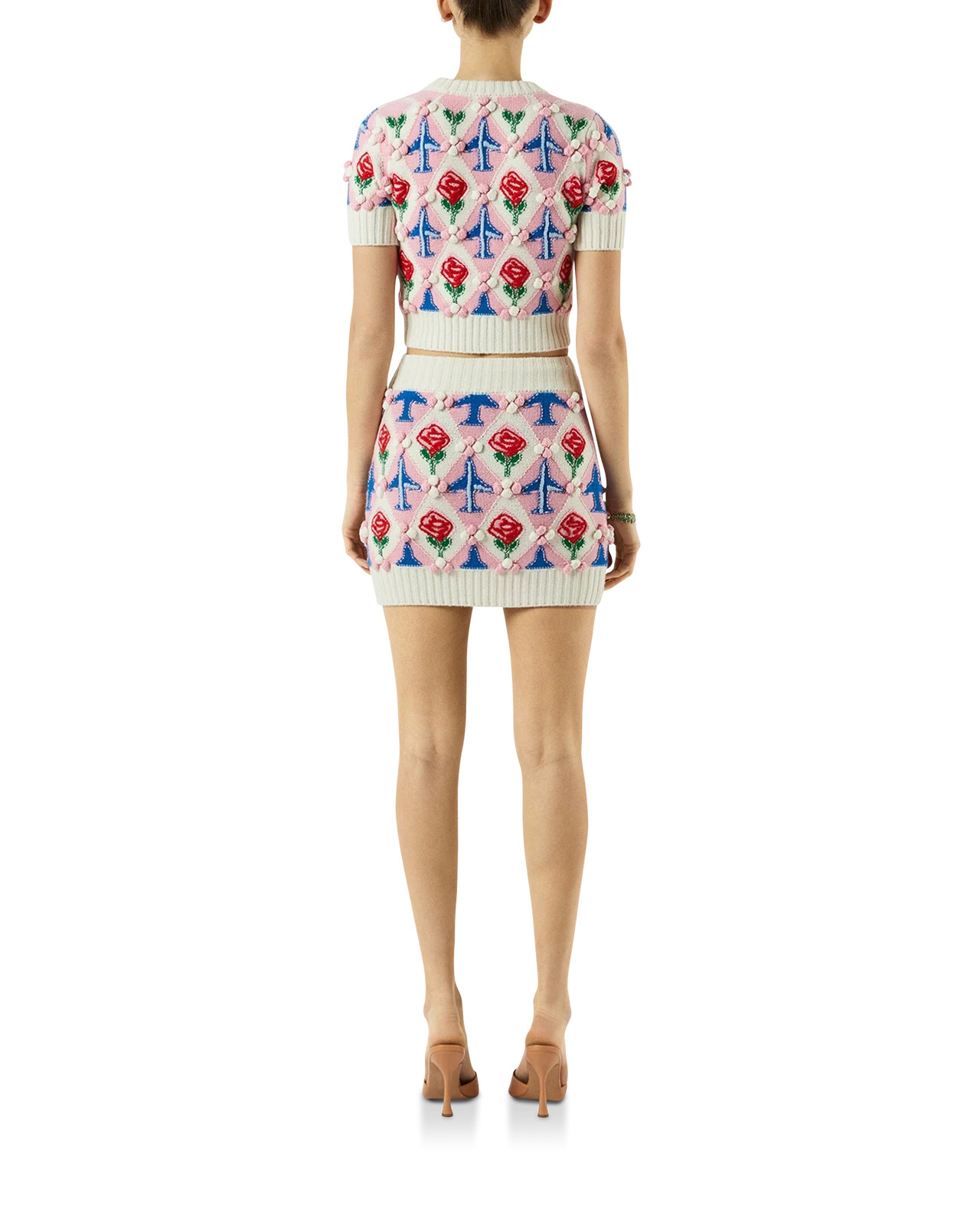 Cropped Argyle Jumper - 3