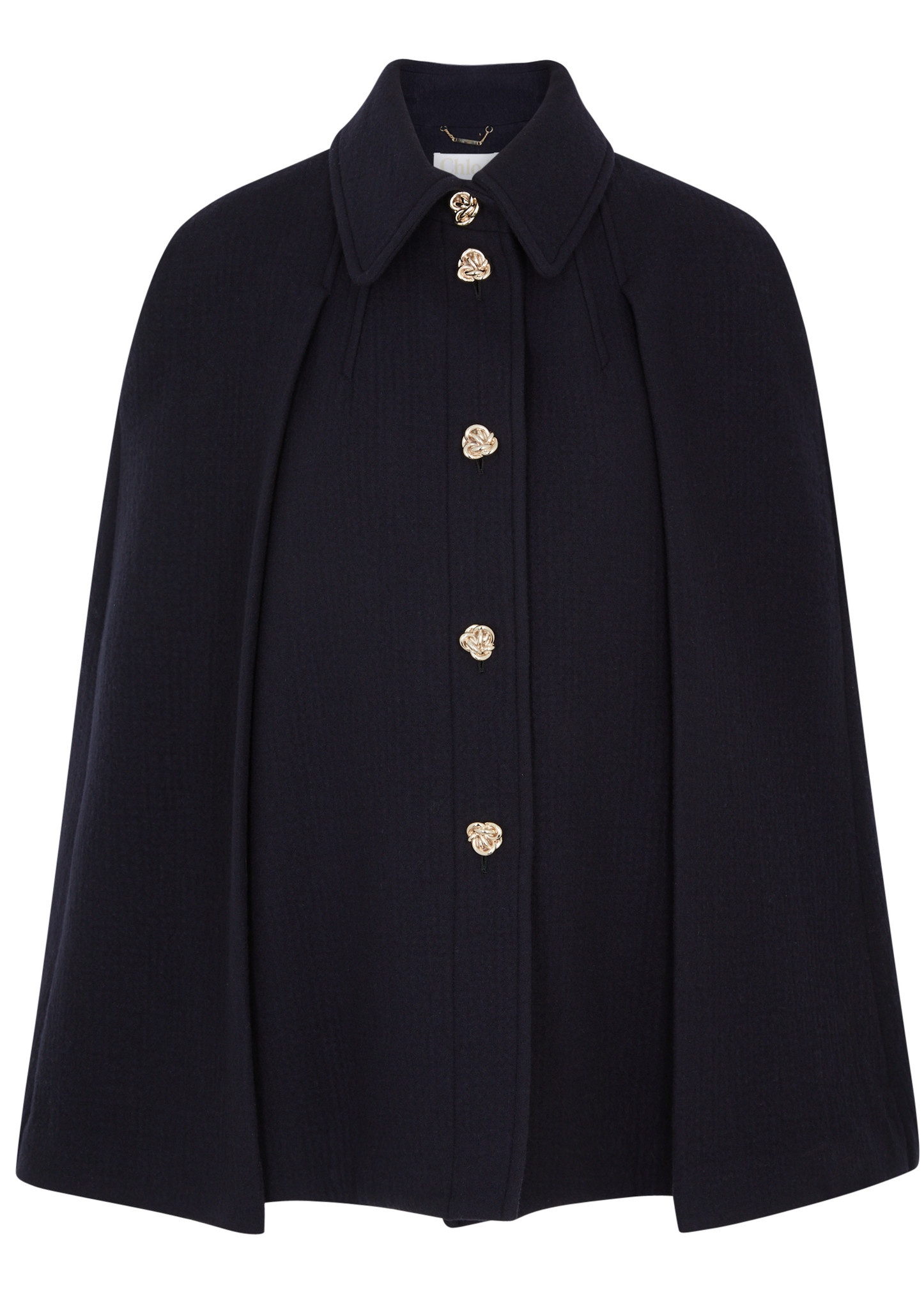 Cape-effect wool coat - 1