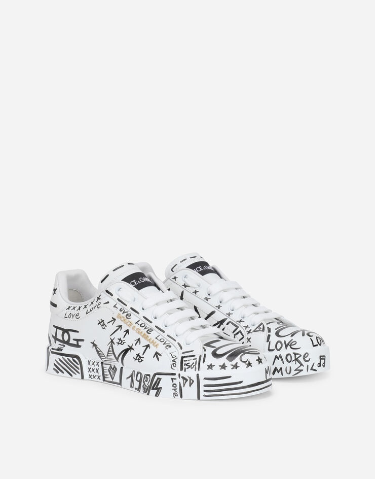Hand-painted calfskin Portofino sneakers - 2