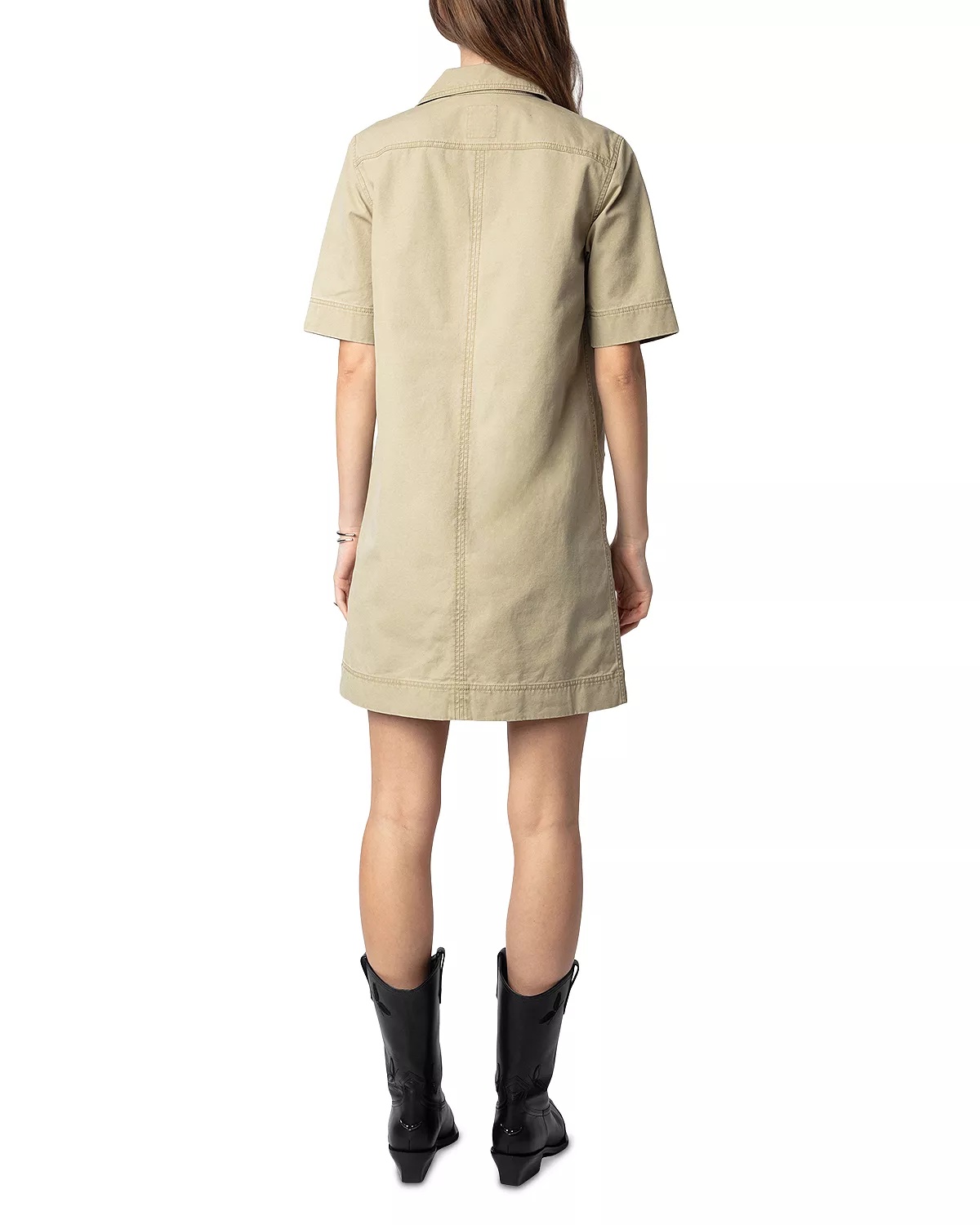 Record Military Cotton Mini Dress - 6