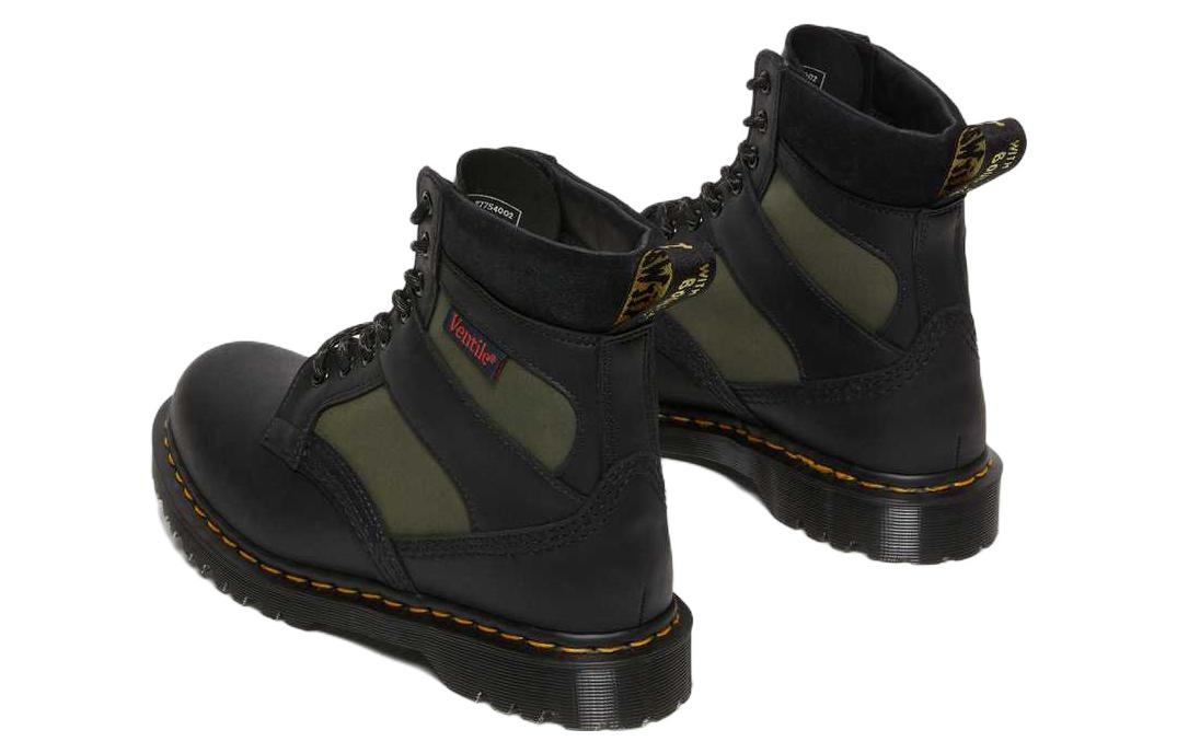 Dr. Martens 1460 Made in England Padded Panel Lace Up Boots 'Black Olive' 27754002 - 4