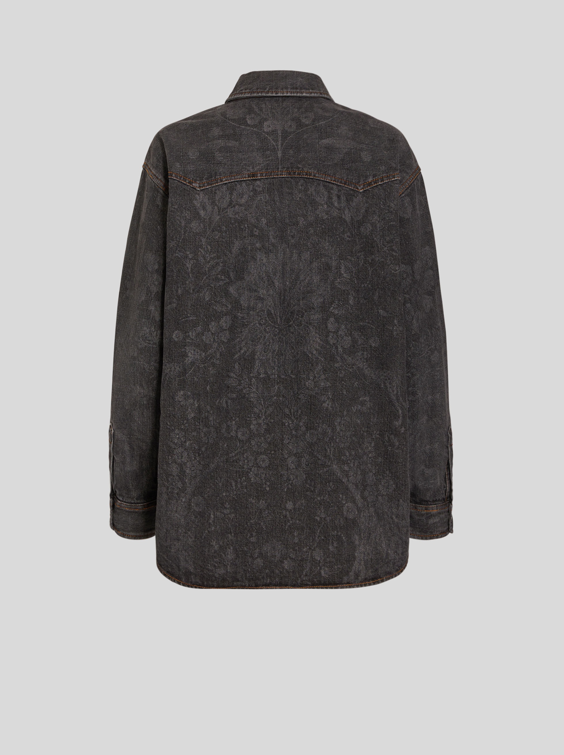 DENIM OVERSHIRT WITH ORNAMENTAL PATTERNS - 5