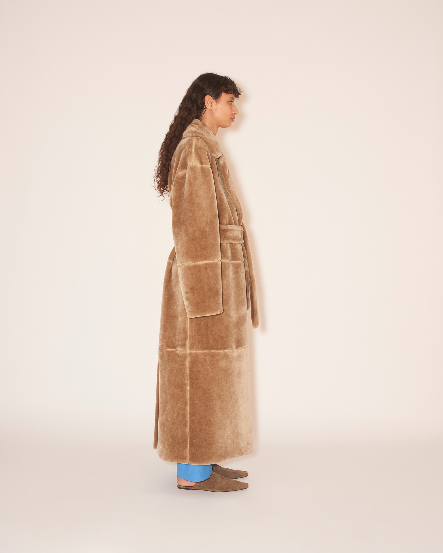 CARIAN - Belted robe coat - Beige - 4