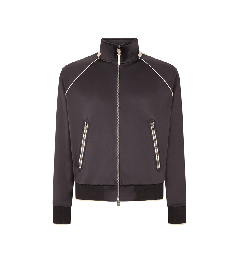 CONTRAST SIDE STRIPE ZIP THROUGH 1