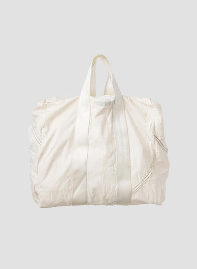 Nigel Cabourn Puebco Recycled Vintage Parachute Light Tote Bag White Belt outlook