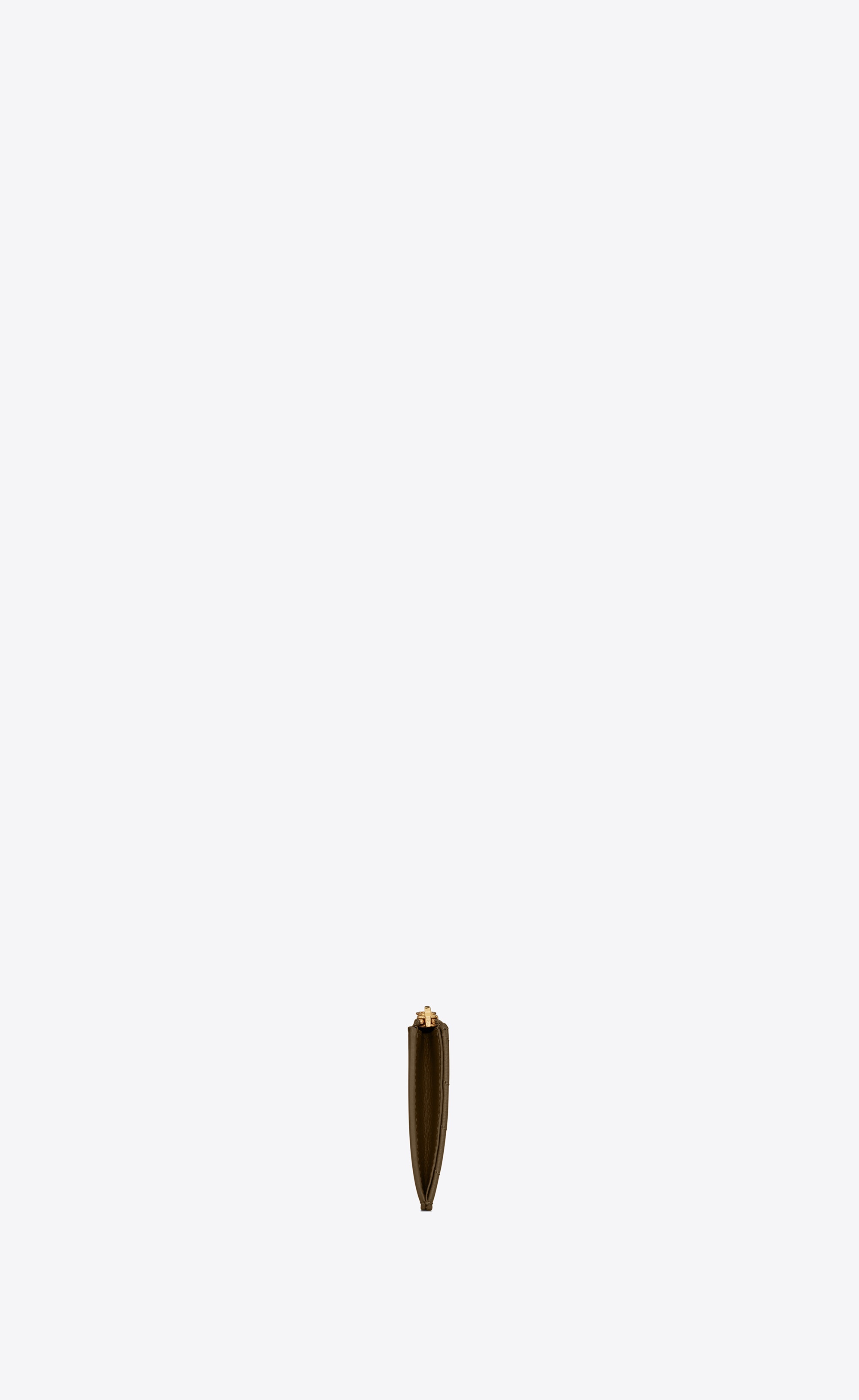 cassandre saint laurent matelassé zipped fragments card case in grain de poudre embossed leather - 3