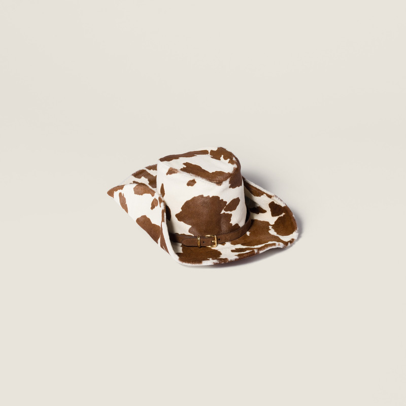 Printed leather cowboy hat 1