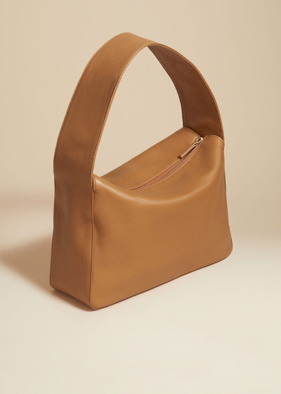 KHAITE The Elena Bag in Nougat Pebbled Leather outlook