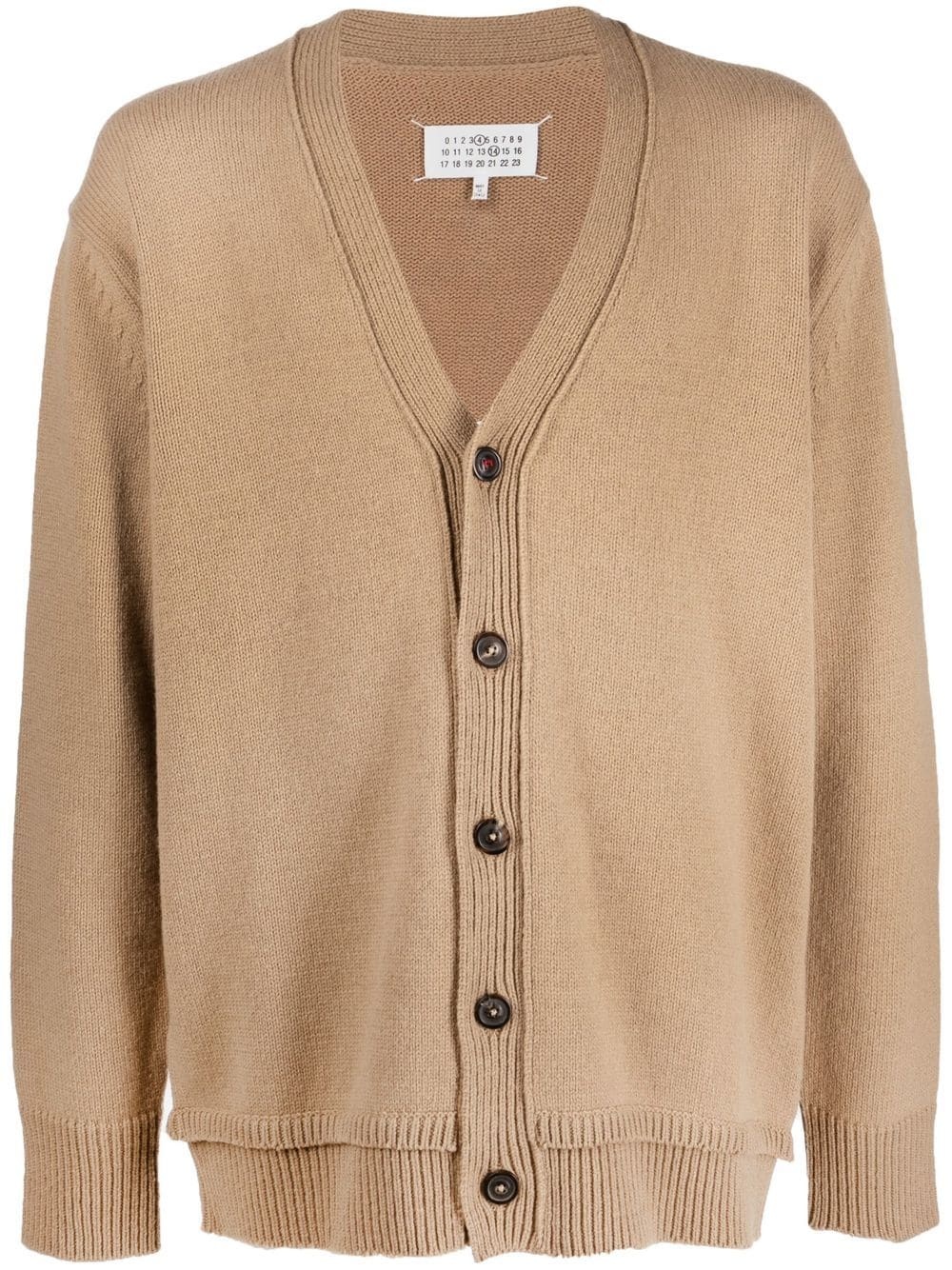 knitted drop-shoulder cardigan - 1