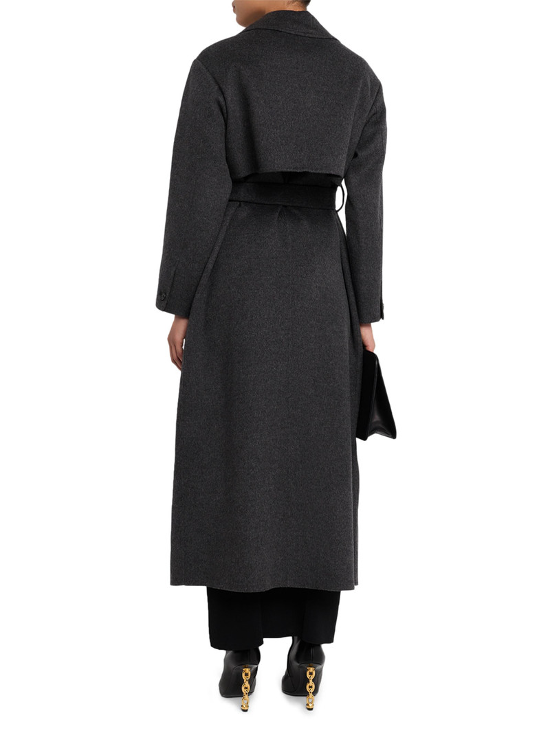Women's Belted Wool-Cashmere Trench Coat - Gris Chine 4