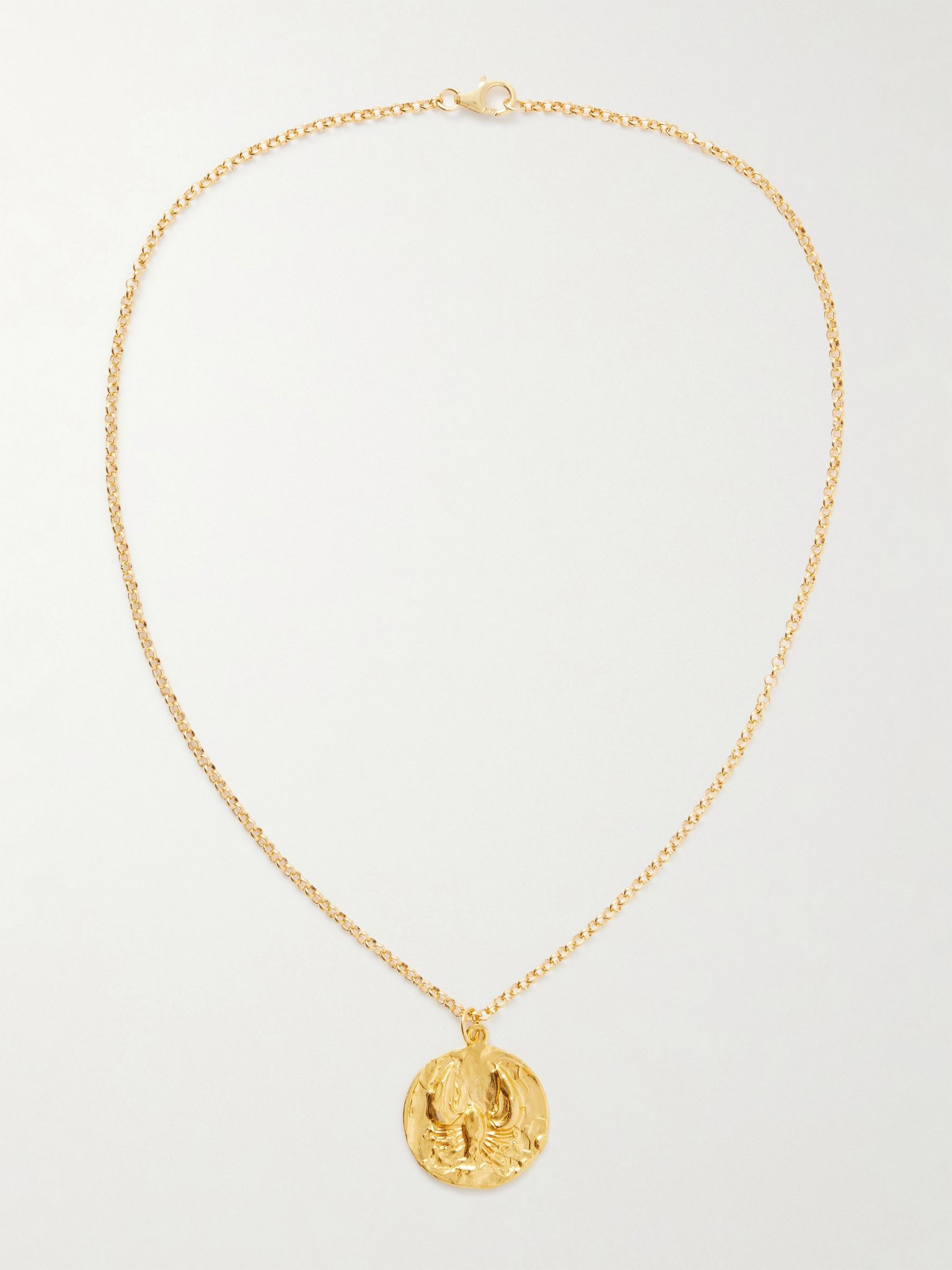 The Reader Of The Sea recycled gold-plated necklace Gold - 4