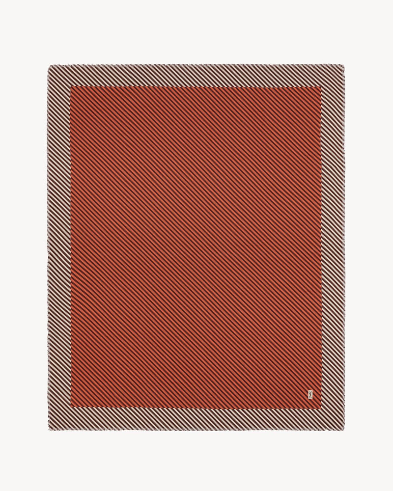 SAINT LAURENT STRIPED STOLE IN CASHMERE AND SILK ETAMINE outlook