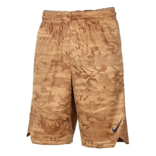 Nike Camouflage Basketball Sports Shorts Brown 891766-722 - 1