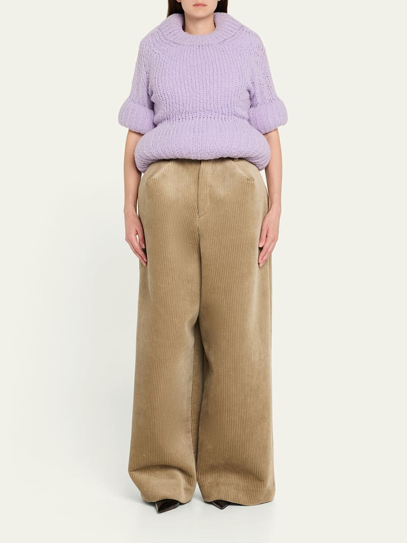 Marc Jacobs Padded Peplum Short-Sleeve Sweater outlook