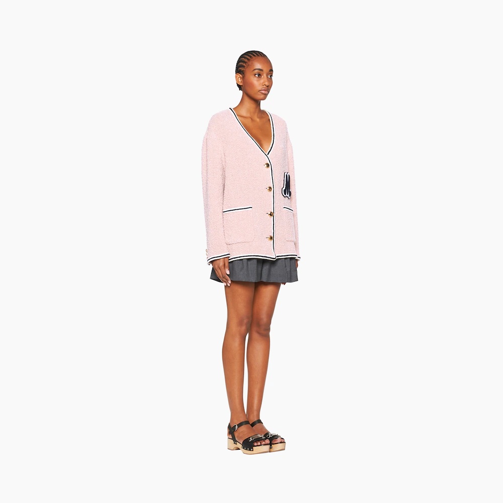 Single-breasted bouclé jacket - 3