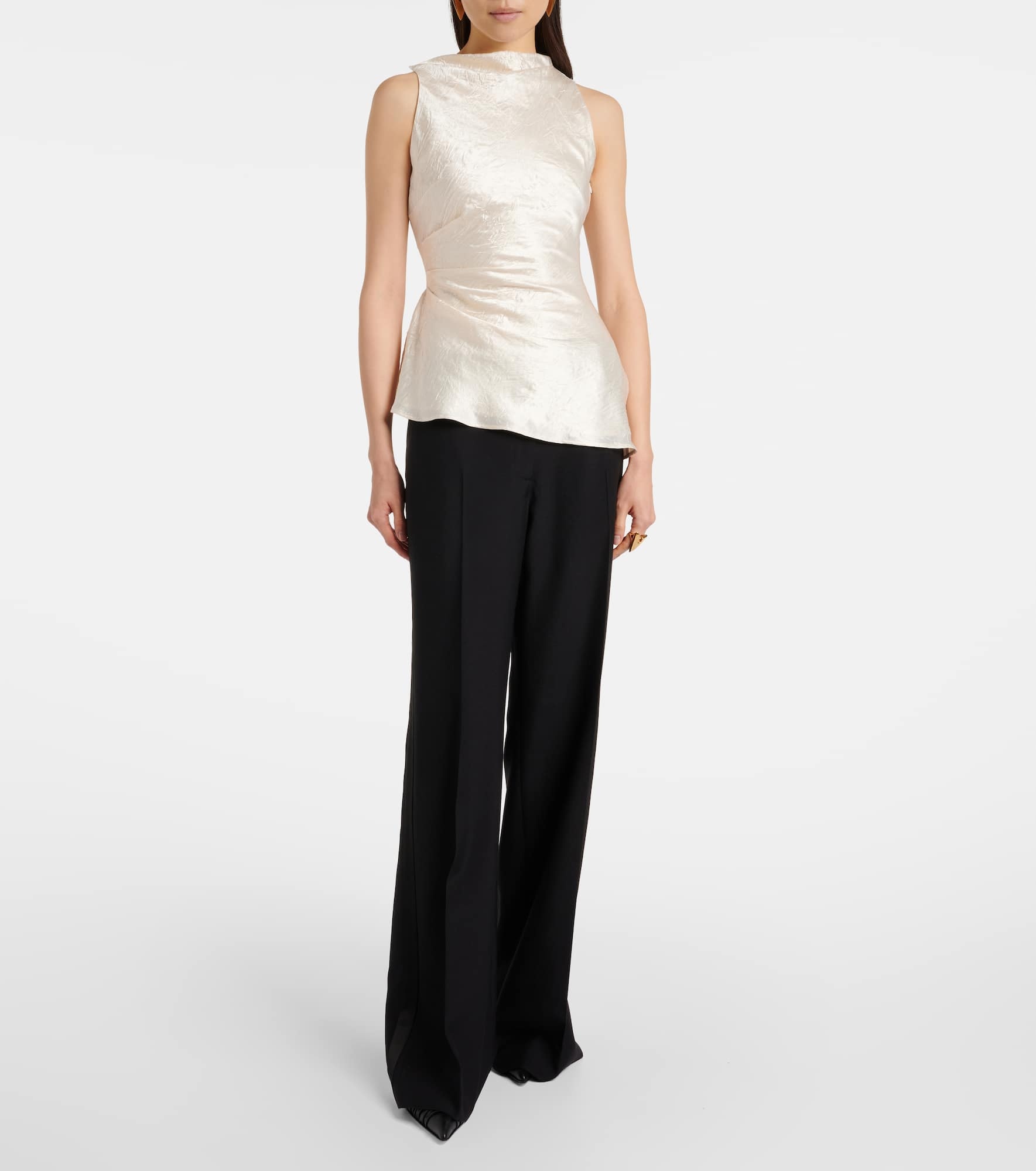 Draped satin top - 2