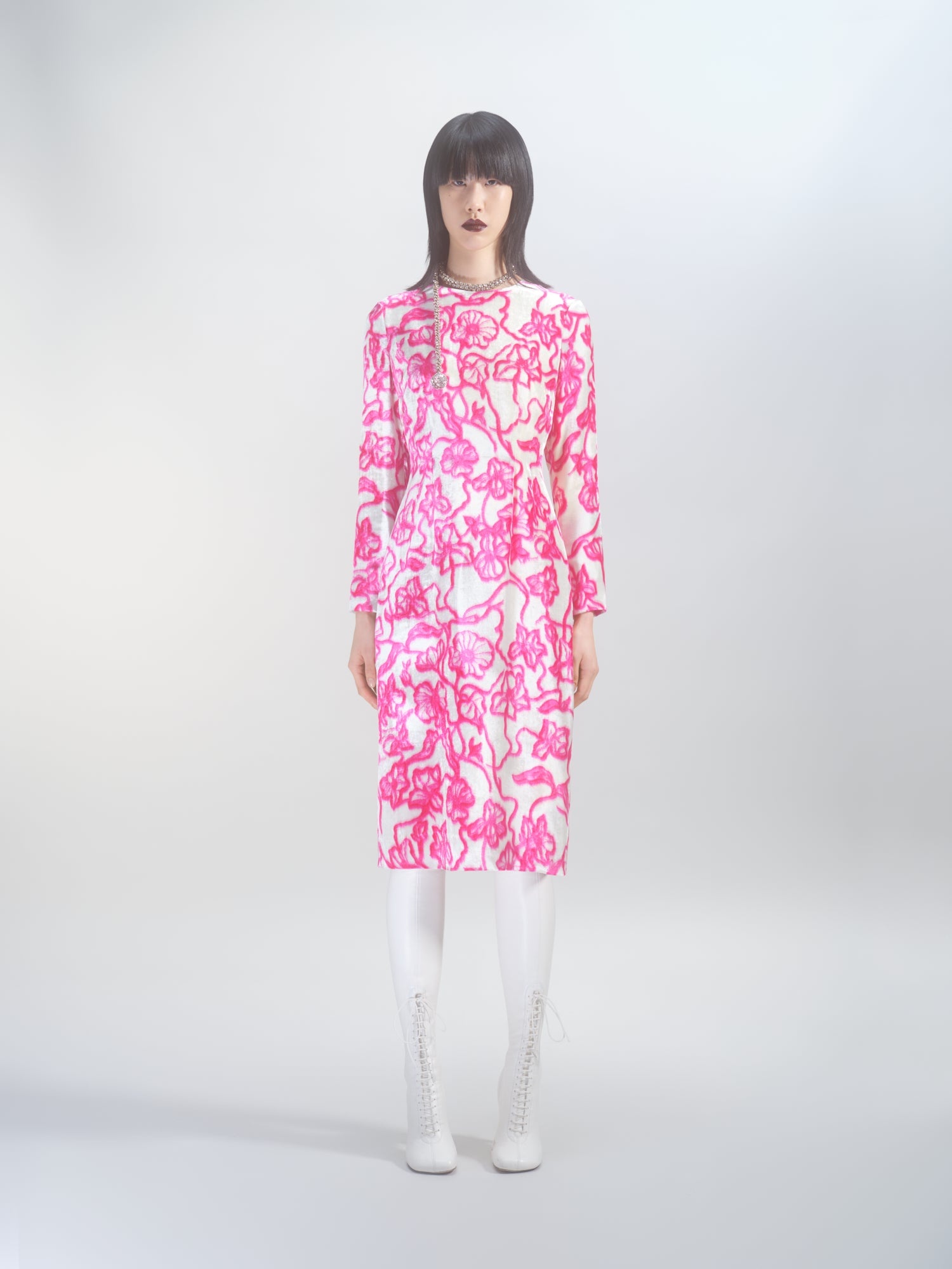 PRINTED VELVET DRESS - 2
