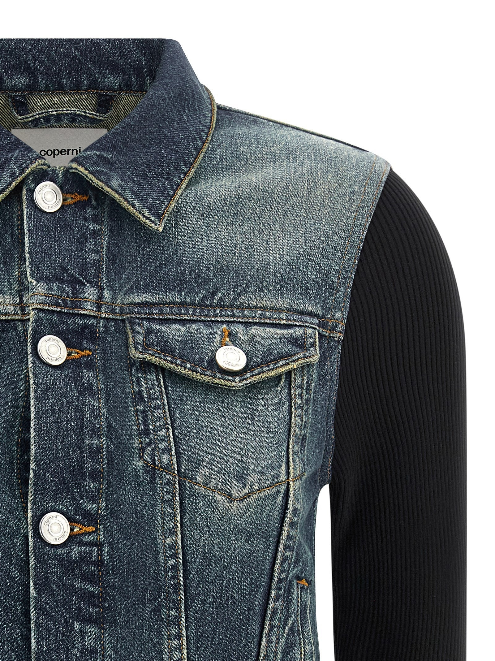Coperni Women 'Hybrid Rib Denim' Jacket - 3