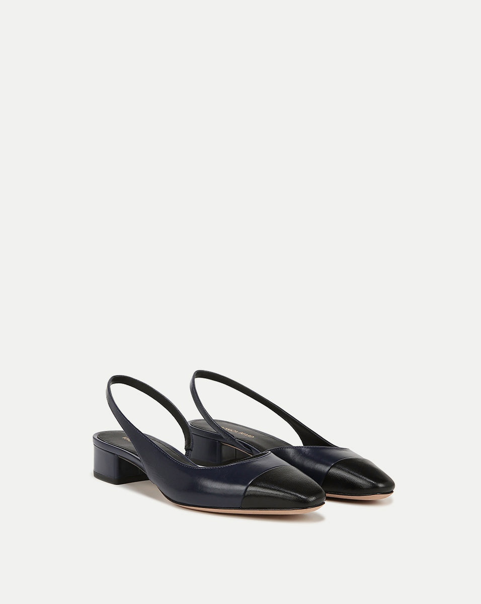 CECILE LEATHER CAP-TOE SLINGBACK - 2